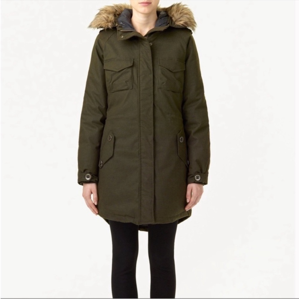 ARITZIA COMMUNITY | Paradigm Warmest Fish
Tail Parka Coat Military Edition sz L - Picture 4 of 13